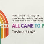 Joshua 21:45 [ESV]